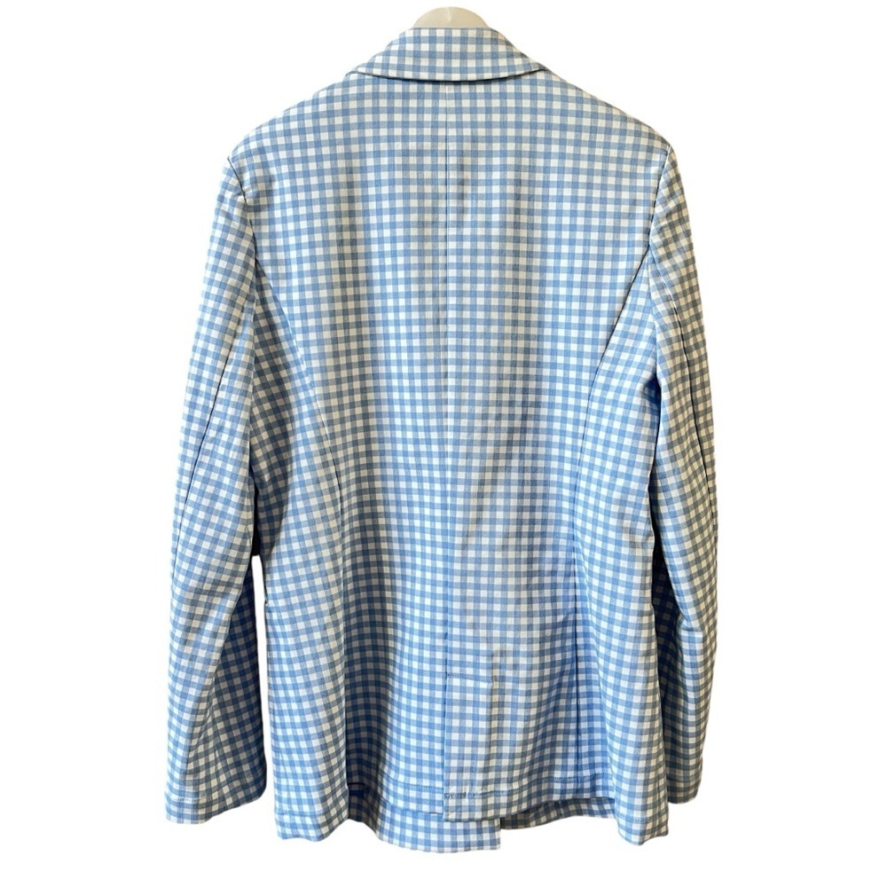J. McLaughlin Light Blue Gingham Blazer - Picture 5 of 12